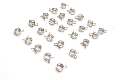 V-Twin Nickel Plated Oil Line Hose Clamp for 3/8 Inch Fuel and Oil Lines, Part T03-6238-25