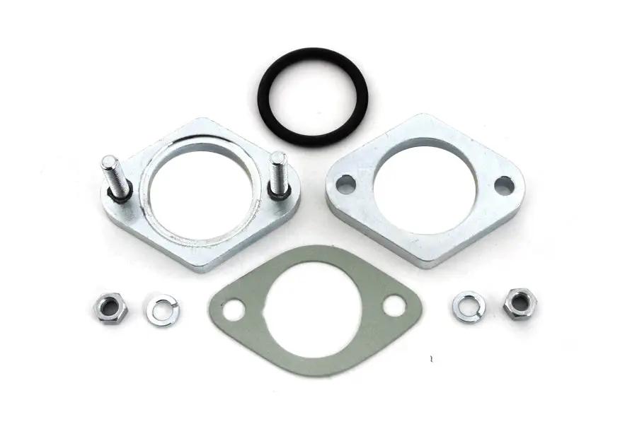 V-Twin Dell'Orto Spigot Carburetor Adapter with O-Ring Seal, Steel Flange - Model 35-9076 by V-Twin
