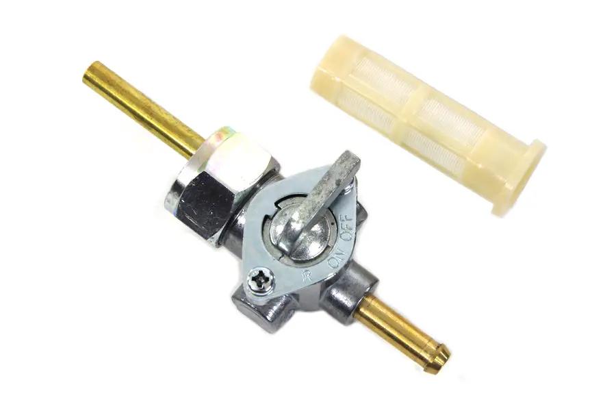 V-Twin Petcock Straight Outlet with Nut Alloy for Harley Davidson FL 1975-1984 by V-Twin