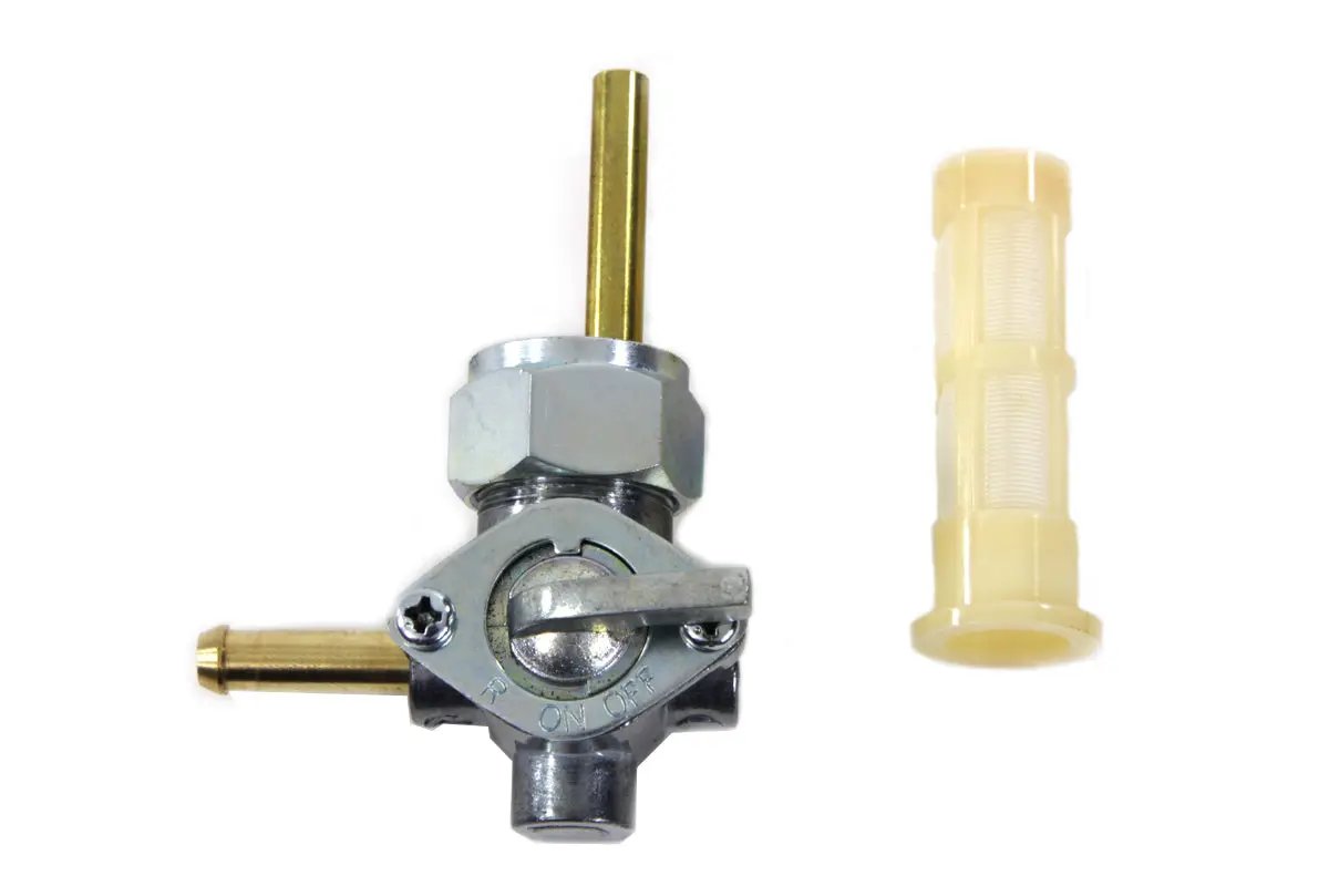 V-Twin Alloy Petcock with Nut and 90° Left Outlet for Harley Davidson FL Models by V-Twin