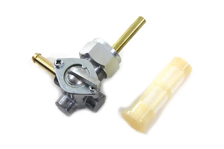 V-Twin Alloy Petcock with Nut and 90° Left Outlet for Harley Davidson FL Models by V-Twin