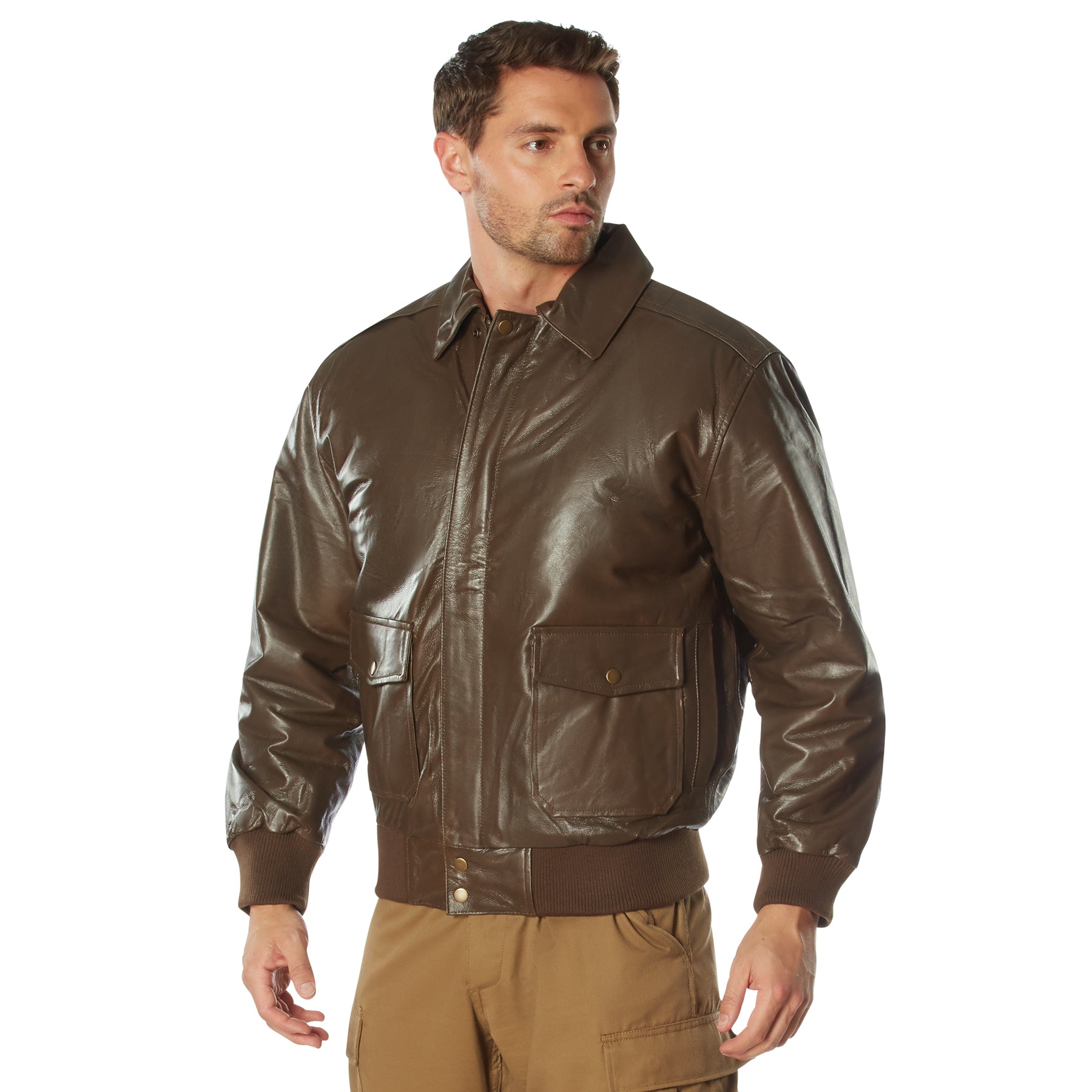 Rothco Classic A-2 Leather Flight Jacket Size M - Vintage Style with Premium Nappa Leather