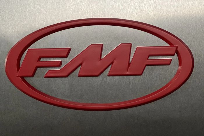 FMF Racing 014854 3 Decal Red - High-Visibility Motorcycle Graphics Kit