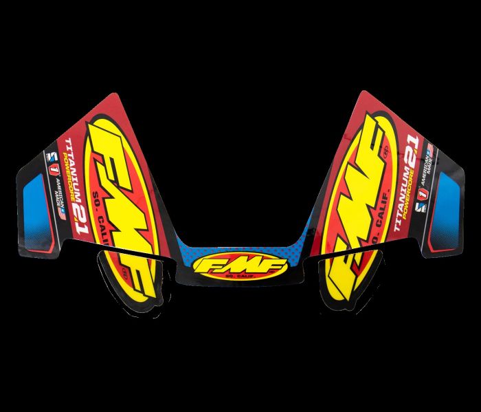 FMF Racing Titanium Powercore 2.1 Mylar Decal Replacement (3-Piece) - Part Number 014950