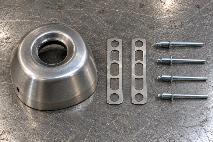 FMF Racing P-Core 2.1 Replacement Stainless Steel Rear Cone Cap, Part Number 020520