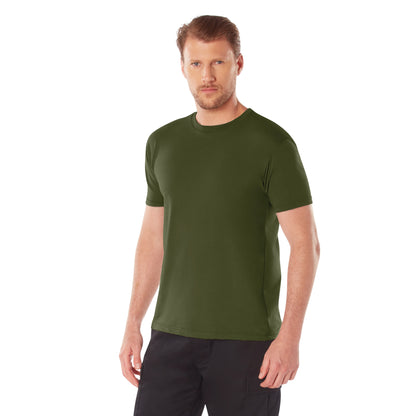 Rothco Athletic Fit Solid Color T-Shirt in Olive Drab - Size XL