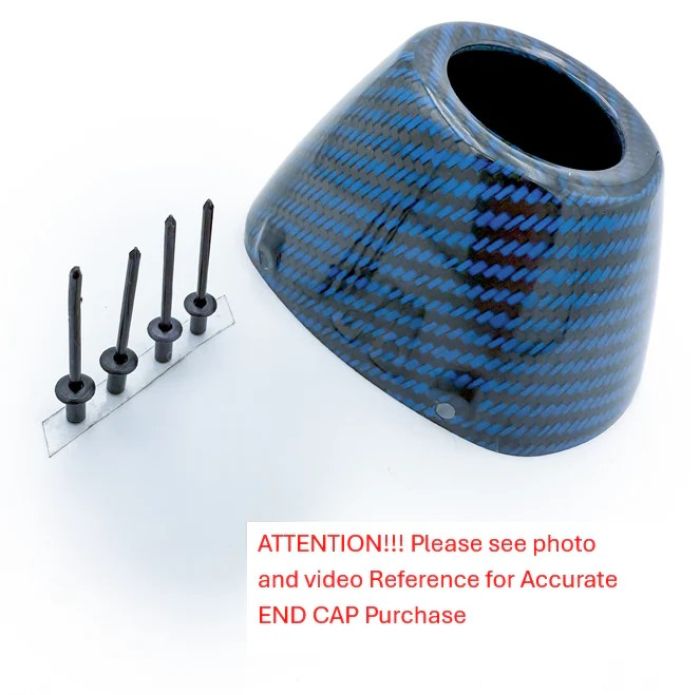 FMF Racing Blue RCT External Carbon Replacement End Cap Kit - Part Number 040694