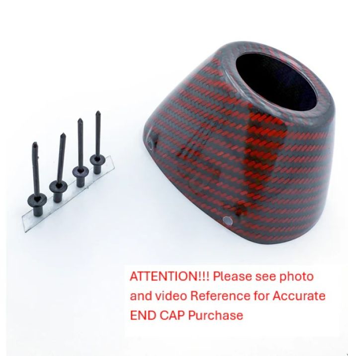 FMF Racing Red RCT External Carbon Replacement End Cap Kit - Part Number 040695