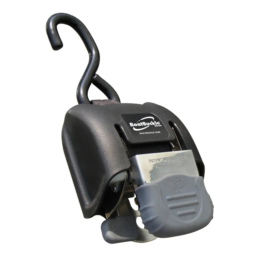 BoatBuckle G2 Retractable Transom Tie-Down Pair - Stainless Steel, 2"-43"