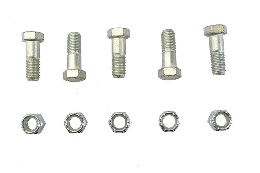 Colony Zinc Plated Sprocket Bolt and Nut Kit for Harley Davidson FX Models by Colony