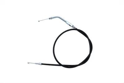 V-Twin Black Throttle Cable with 45 Degree Elbow Fitting for Harley Davidson FX and FLH Models - Part 28-0093 by V-Twin