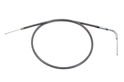 V-Twin Stainless Steel Throttle Cable with 38 Inch Casing and 90 Degree End - Part Number 28-0085SP by V-Twin