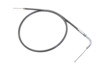 V-Twin Stainless Steel Throttle Cable with 38 Inch Casing and 90 Degree End - Part Number 28-0085SP by V-Twin
