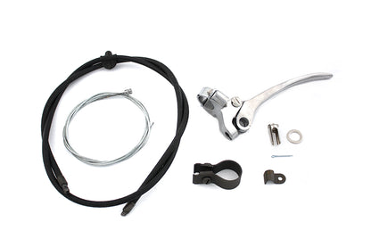 V-Twin 36-0414 Polished Spring Fork Cable and Handle Assembly