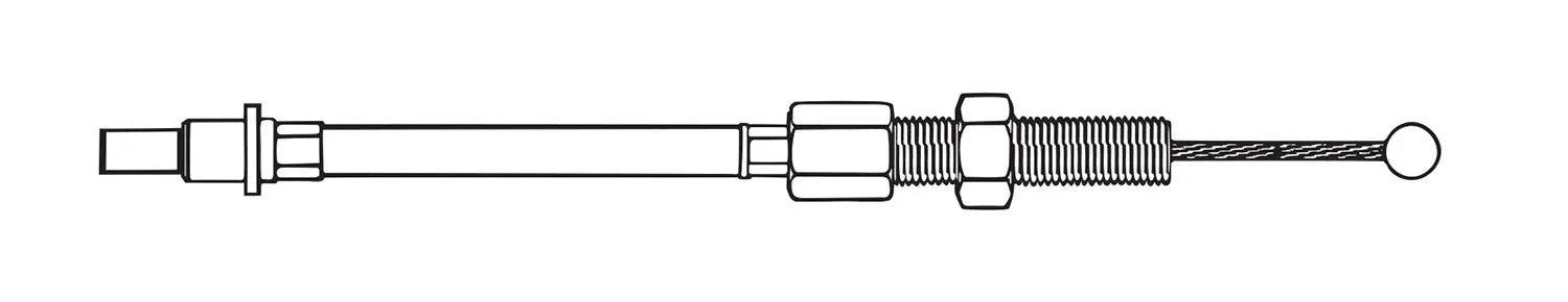 V-Twin Black Clutch Cable with Stock Casing for Harley Davidson FL Models by V-Twin
