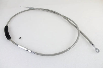 V-Twin 79 Inch Braided Stainless Steel Clutch Cable for Harley Davidson FLT by V-Twin