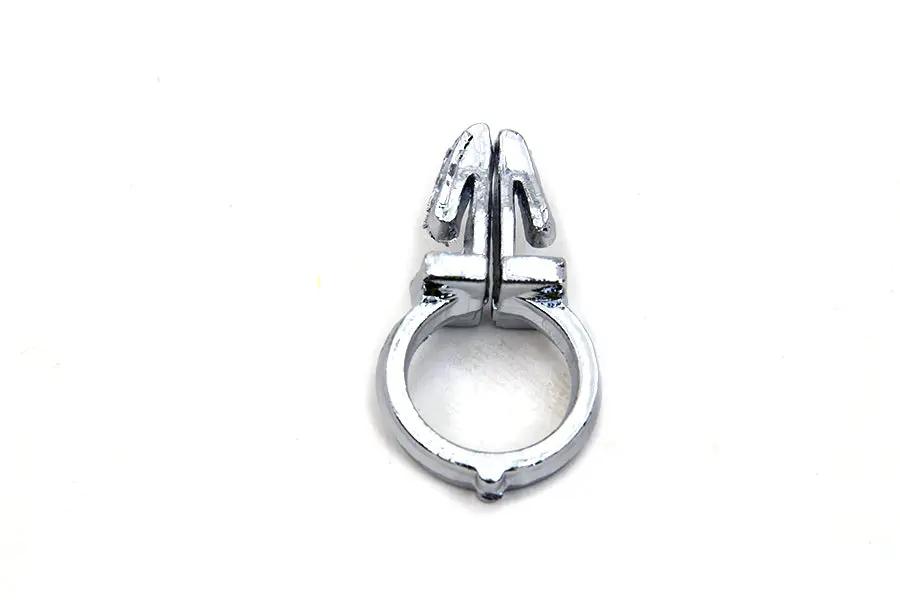 V-Twin 1/2 Inch Wire Clips for Handlebar Wires – Chrome Finish, Part 31-0002-10 by V-Twin