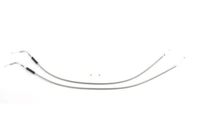 V-Twin Stainless Steel Throttle and Idle Cable Set for Harley Davidson (Part H28-0132SP) by V-Twin