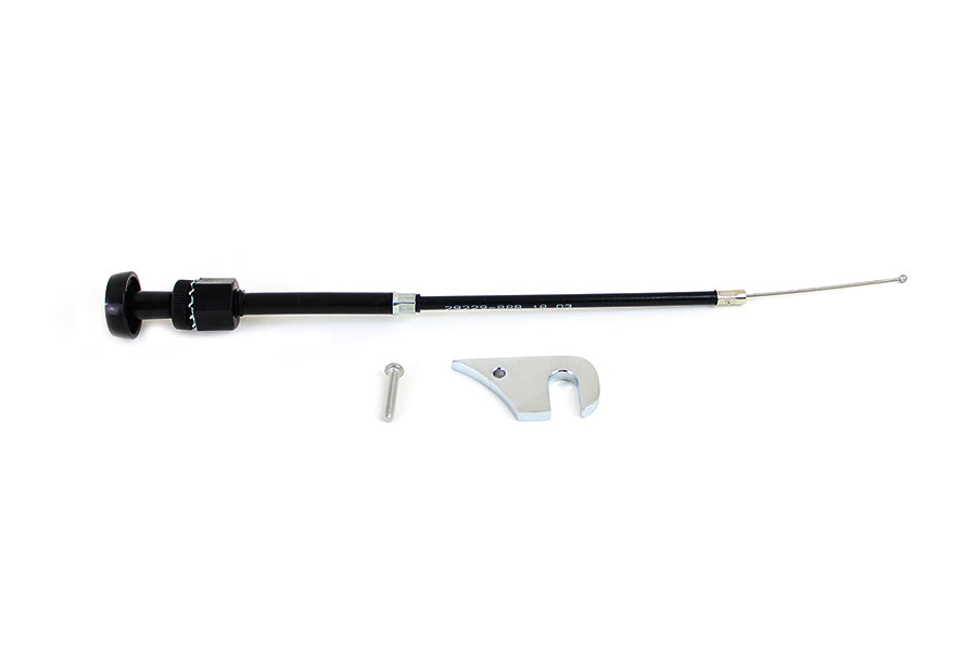 V-Twin Choke Cable Assembly Kit for Harley Davidson XL Models - Top Mount Bracket with Inner Wire and Knob