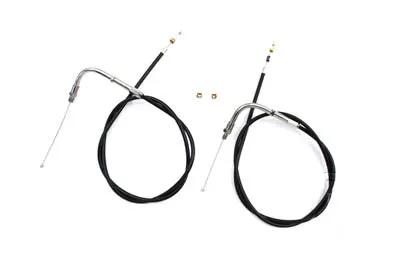 V-Twin 28-0115 33-1/2 Inch Black Throttle and Idle Cable Set for Harley Davidson FXST and FLST by V-Twin