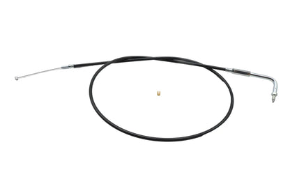 V-Twin Black Throttle Cable with 90 Degree Elbow Fitting for Harley Davidson FL Models by V-Twin
