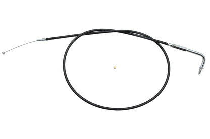 V-Twin Black Throttle Cable with 90 Degree Elbow Fitting for Harley Davidson FL Models by V-Twin