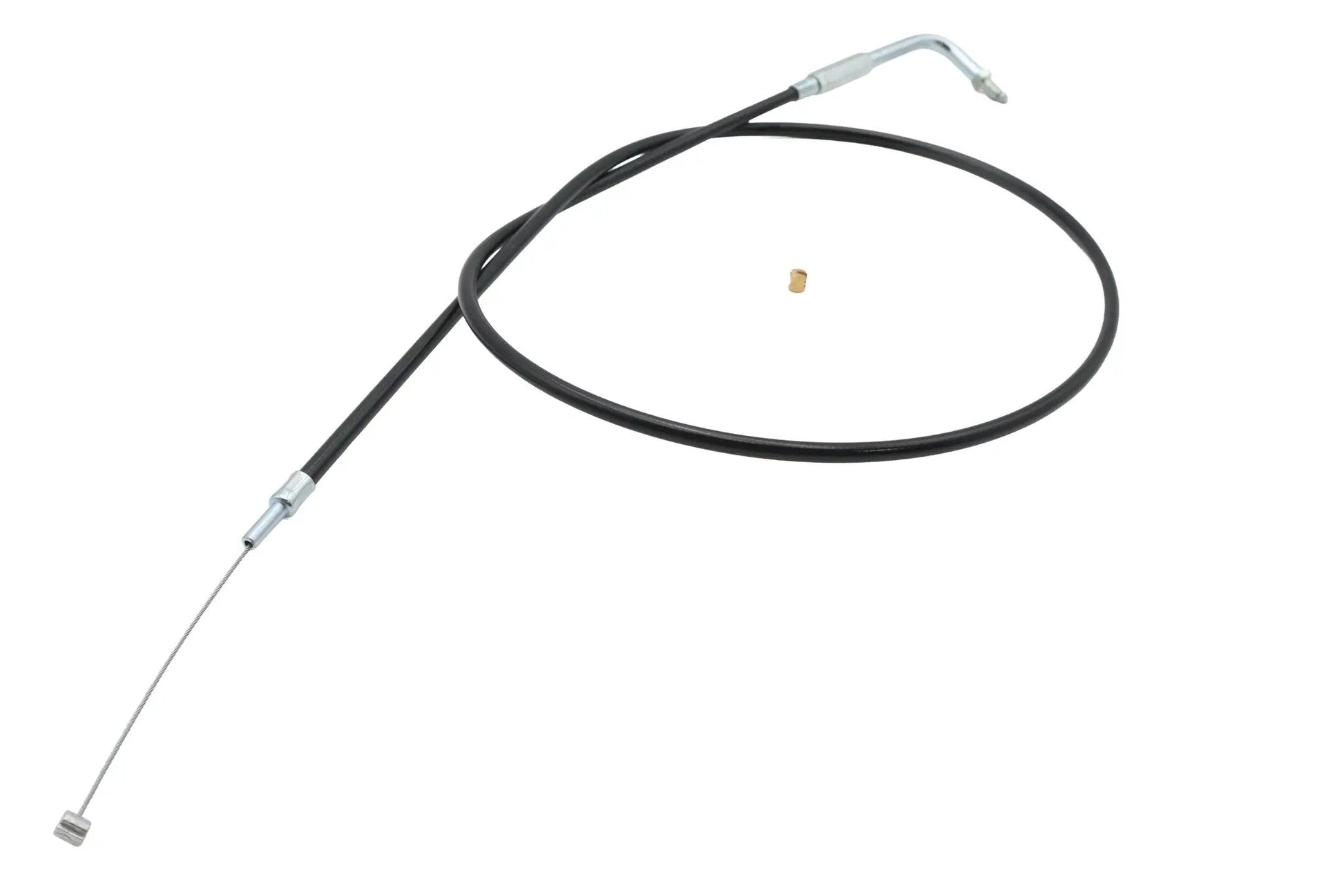 V-Twin Black Throttle Cable with 90 Degree Elbow Fitting for Harley Davidson FL Models by V-Twin