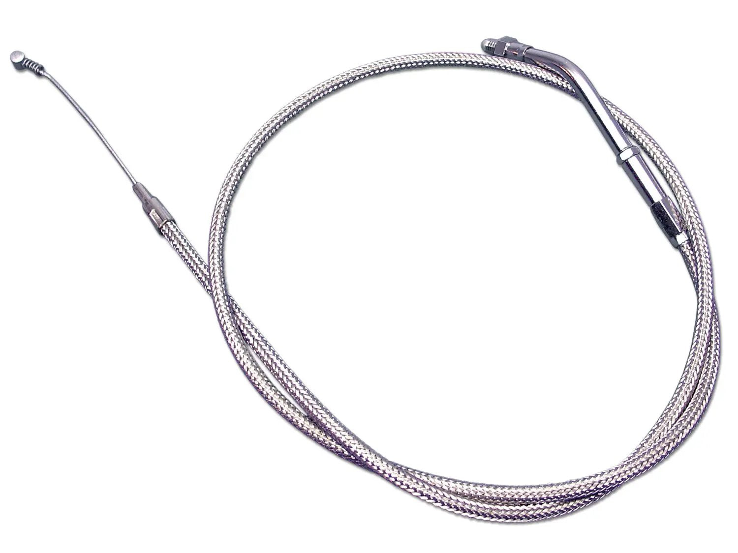 V-Twin Braided Stainless Steel Idle Cable with 35.875 Inch Casing for Harley Davidson FX and FLH Models by V-Twin