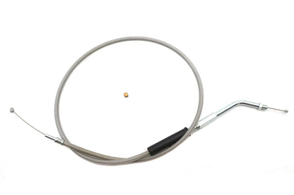 V-Twin Braided Stainless Steel Throttle Cable with 36.375 Inch Casing – Part Number 28-0093S by V-Twin