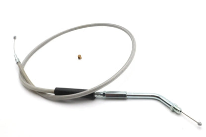 V-Twin Braided Stainless Steel Throttle Cable with 36.375 Inch Casing – Part Number 28-0093S by V-Twin