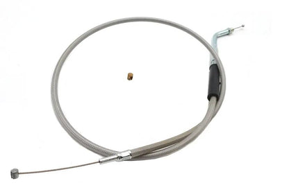 V-Twin Braided Stainless Steel Throttle Cable with 36.375 Inch Casing – Part Number 28-0093S by V-Twin