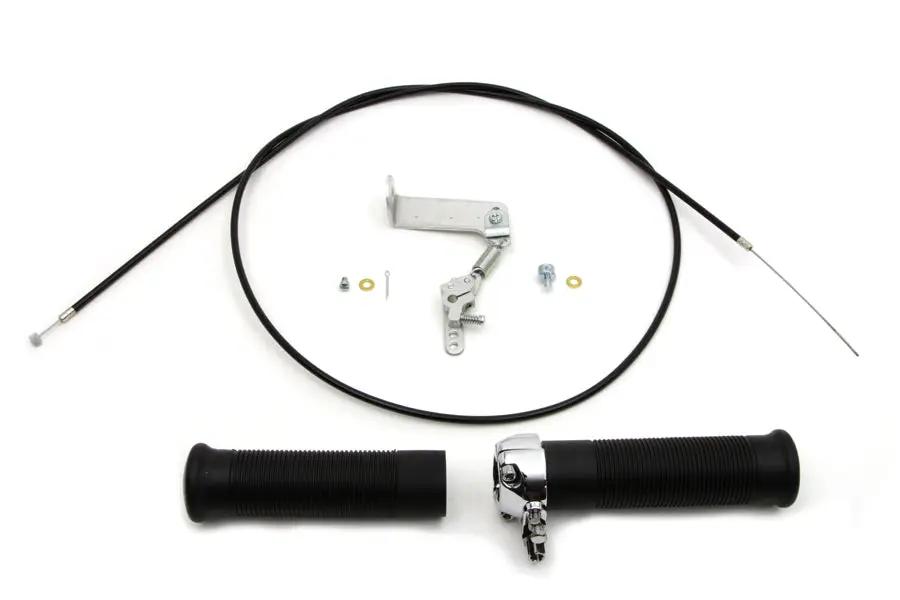V-Twin Flanders Snap Throttle Kit for Linkert Brass Carburators on Harley Davidson FL Models by V-Twin