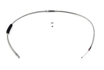 V-Twin H11-0090SP 64.57 Inch Braided Stainless Steel Clutch Cable for Harley Davidson FXD by V-Twin