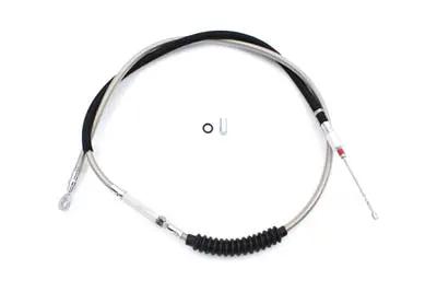 V-Twin 62.51 inch Braided Stainless Steel Clutch Cable for Harley Davidson FLT by V-Twin