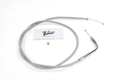 Barnett Braided Stainless Steel Throttle Cable with 45 Inch Casing for Harley Davidson FL and FX Models by Barnett