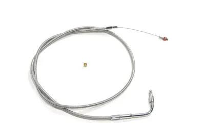 Barnett 43.25 Inch Braided Stainless Steel Idle Cable for Harley Davidson FLST (Part #102-30-40015-08) by Barnett