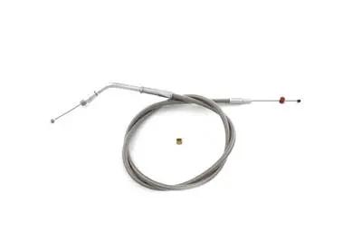 Barnett 102-30-30004 35.75 Inch Stainless Steel Throttle Cable for Harley Davidson XL by Barnett