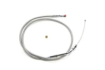 Barnett 36.625 Inch Stainless Steel Idle Cable for Harley Davidson XL by Barnett