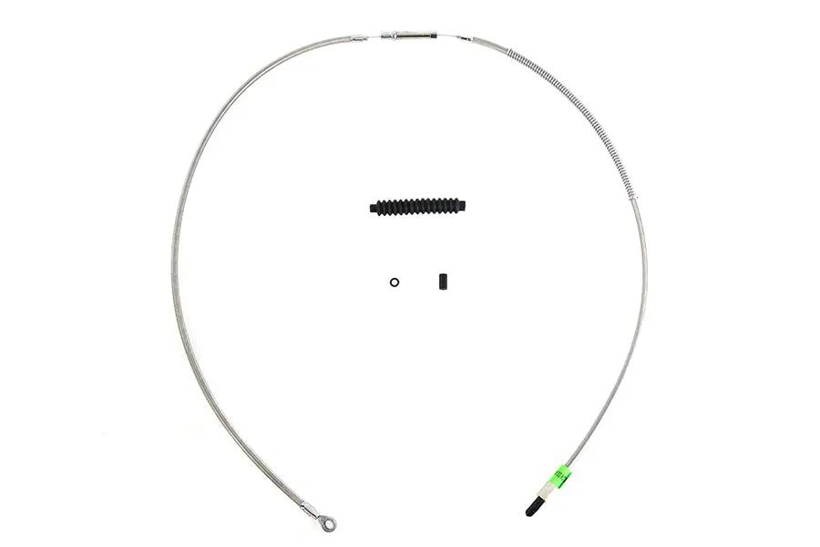 Barnett 102-30-10010-08 Clear Coated Stainless Steel Clutch Cable for Harley Davidson FLT by Barnett