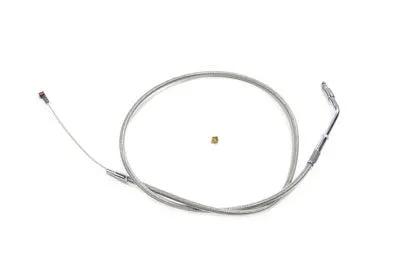 Barnett Braided Stainless Steel Idle Cable with 32.25 inch Casing for Harley Davidson XL (Part #102-30-40021) by Barnett