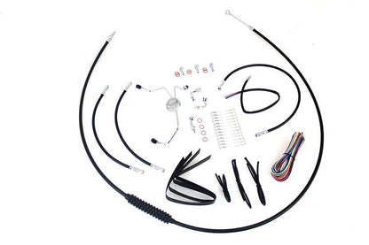 V-Twin 12-14 Inch Handlebar Cable and Brake Line Kit for Harley Davidson FLHX and FLHT Models by V-Twin