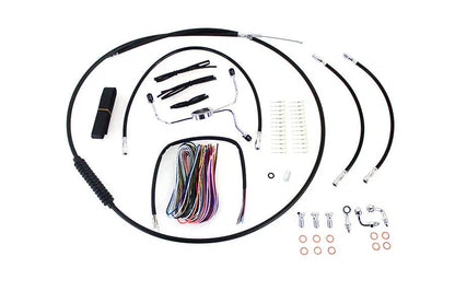V-Twin 15-17 Inch Handlebar Cable and Brake Line Kit for Harley Davidson FLHX and FLHT by V-Twin