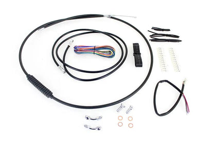 V-Twin 40285 12-14 Inch Handlebar Cable and Brake Line Kit for Harley Davidson FLHR and FLTR by V-Twin