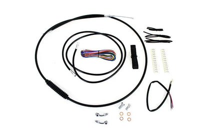 V-Twin 40285 12-14 Inch Handlebar Cable and Brake Line Kit for Harley Davidson FLHR and FLTR by V-Twin