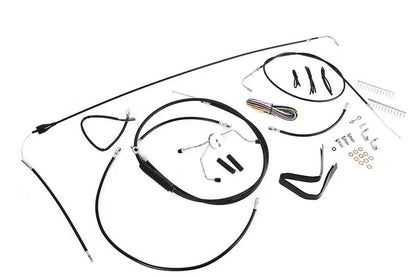 V-Twin 12-14 Inch Handlebar Cable and Brake Line Kit for Harley Davidson Touring Models by V-Twin
