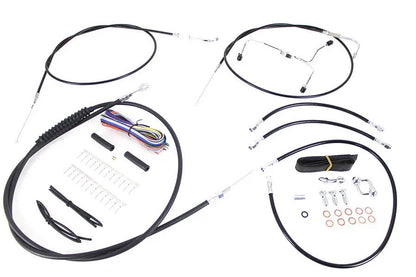 V-Twin 12 inch-14 inch Handlebar Cable and Brake Line Kit for Harley Davidson Touring Models by V-Twin