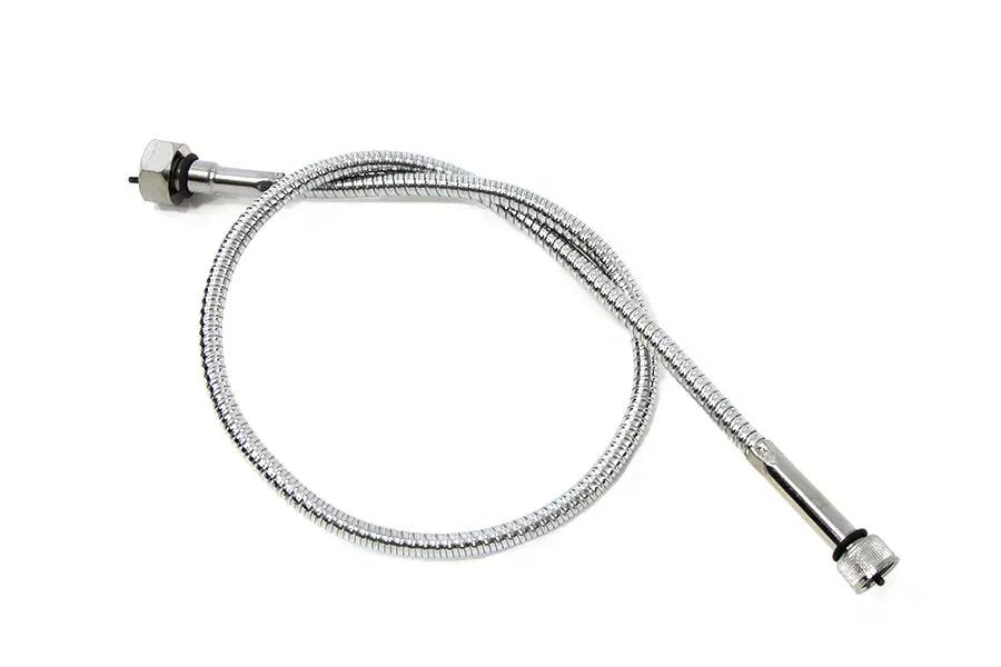 V-Twin 11-0018CH Chrome Transmission Speedometer Cable for Harley Davidson 35 Inch Length by V-Twin
