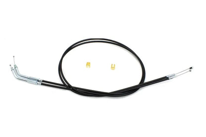 V-Twin Black Throttle and Idle Cable Set with 45 Degree Elbow Fitting for Harley Davidson by V-Twin