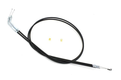 V-Twin Black Throttle and Idle Cable Set with 45 Degree Elbow Fitting for Harley Davidson by V-Twin