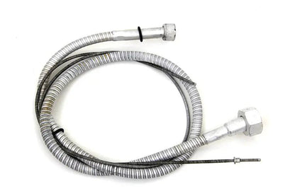 V-Twin 36-2554R + CAD 35-Inch Zicad Plated Speedometer Cable for Harley Davidson FL Models by V-Twin